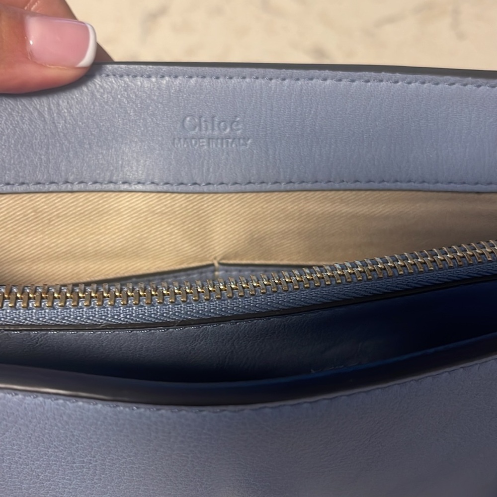 CHLOE Calfskin Medium Faye Day Shoulder Bag 🩵 - Picture 10 of 12